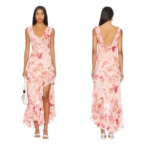 lovestruck floral halter maxi dress Women's Pink Floral Halter Maxi Dress for Summer